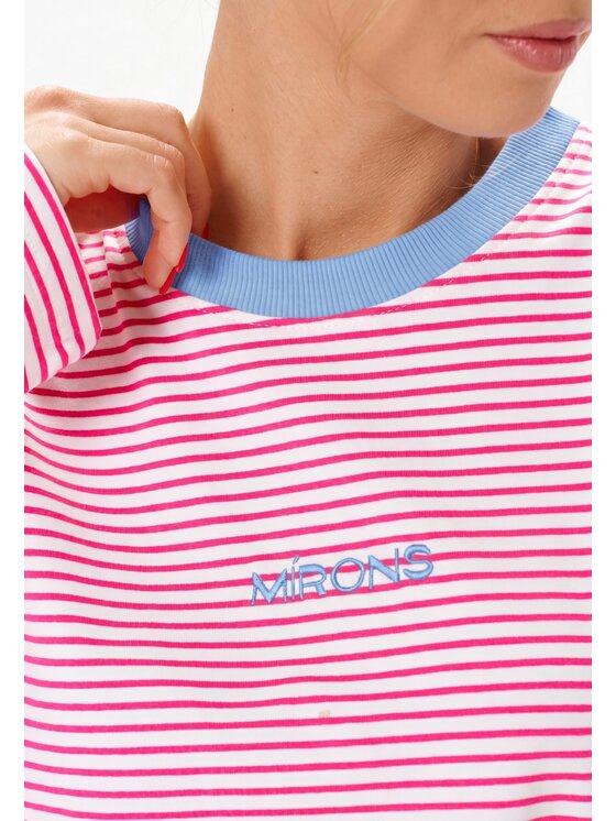 Mirons Mirons Longsleeve Print Różowy ciemny Regular Fit