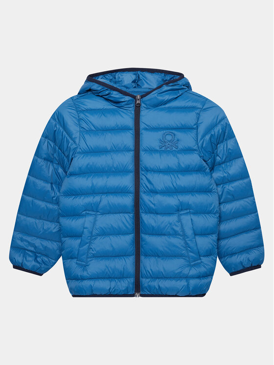 United Colors Of Benetton Geacă din puf 2TWDCN025 Albastru Regular Fit
