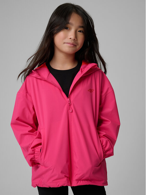 4F 4F Kurtka przejściowa OUTERWEAR Różowy Loose Fit