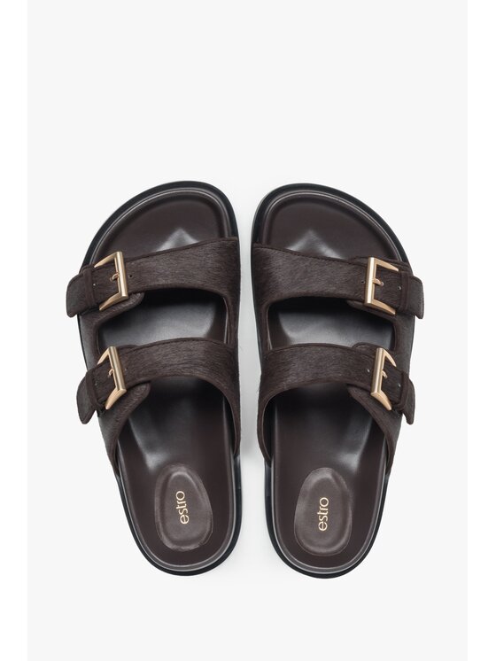 Estro Estro Παντόφλες ER00117197 Μαύρο