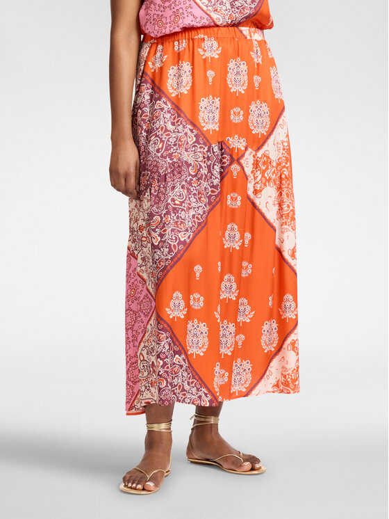 Elena Mirò Elena Mirò Gonna maxi 1027Z000072N001 Arancione A-Line Fit