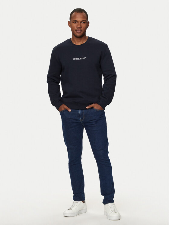 Guess Jeans Guess Jeans Pulóver M4YQ19 K9V31 Sötétkék Regular Fit