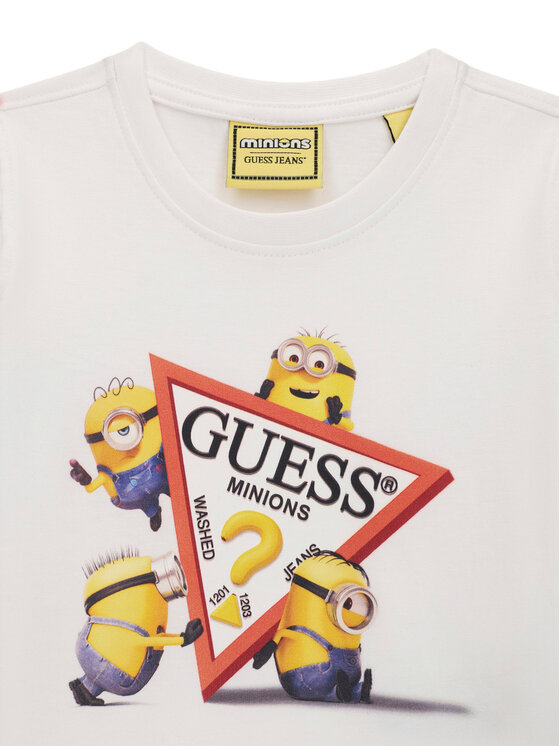 Guess Jeans Guess Jeans T-Shirt N6YI28 K6652 Biały Regular Fit