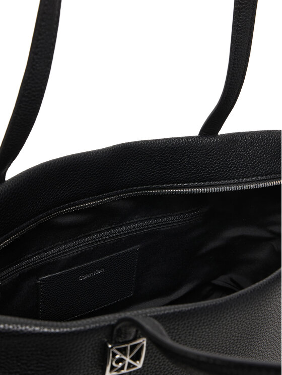 Calvin Klein Calvin Klein Kabelka Emblem Hw Pebble Tote LV04F3424G Černá