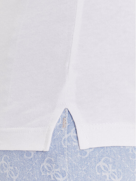 Guess Guess Tričko W1YI1B I3Z14 Biela Slim Fit
