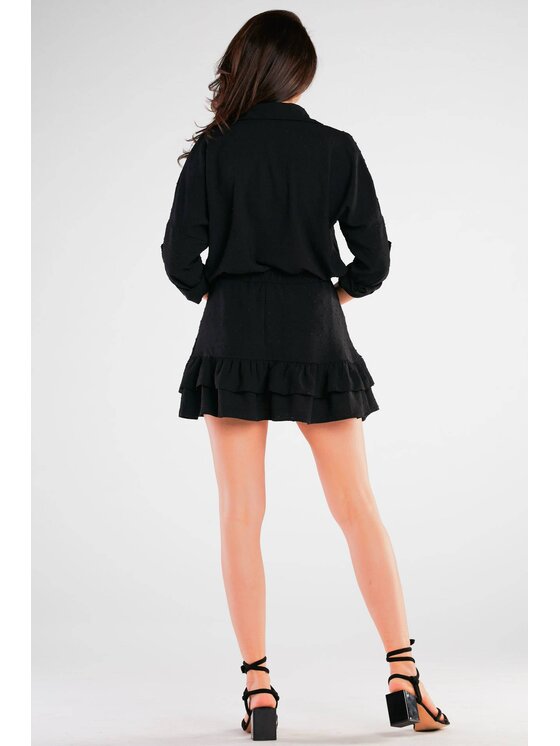 Awama Awama Koszula A425 Czarny Basic Fit
