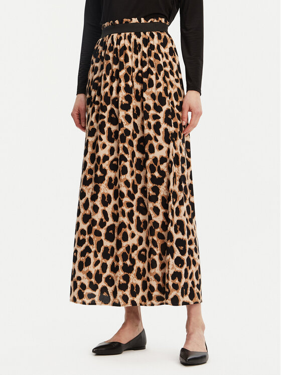 ONLY ONLY Fustă plisată Venedig 15251761 Maro Regular Fit