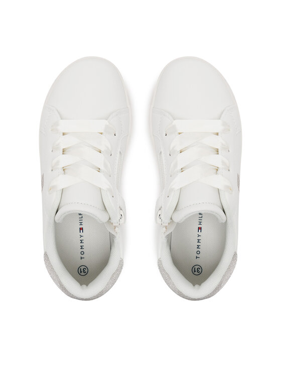 Tommy Hilfiger Tommy Hilfiger Sneakersy Low Cut Velcro Sneaker T1A9-33728-1439 S Biały