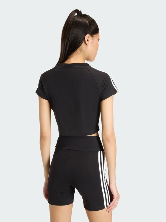 adidas adidas T-Shirt SST BABY TEE Czarny Fitted Fit