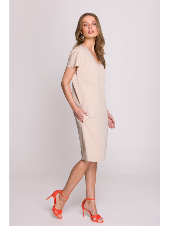 Stylove Stylove Letní šaty S392 Béžová Premium Fit