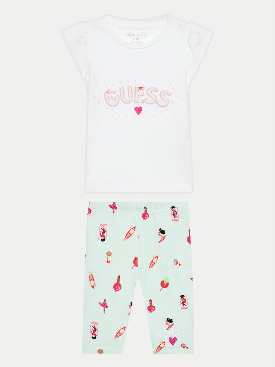 Guess Set bluză și leggings A4GG06 K6YW3 Colorat Regular Fit