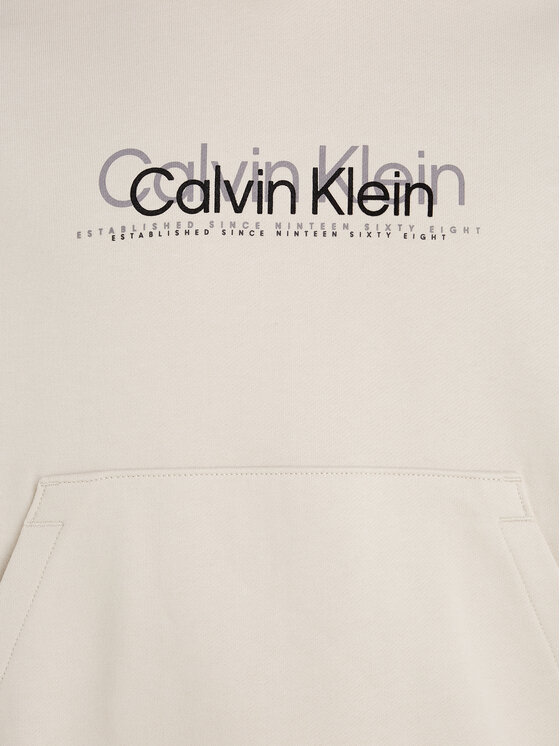 Calvin Klein Calvin Klein Džemperis ar kapuci K10K111815 Bēšs Regular Fit