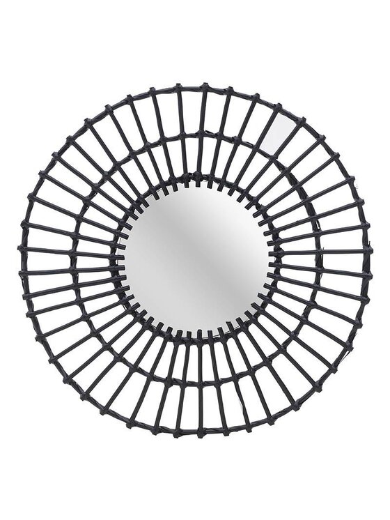 MIAhome MIAhome Lustro dekoracyjne 60 cm BAMBUS czarne Czarny