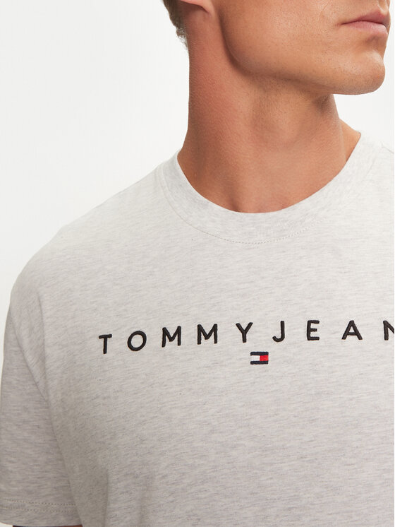 Tommy Jeans Tommy Jeans T-Shirt Linear Logo DM0DM20744 Szary Regular Fit
