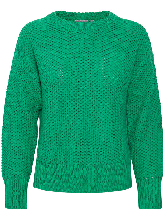 Fransa Fransa Пуловер 20611827 Зелен Regular Fit