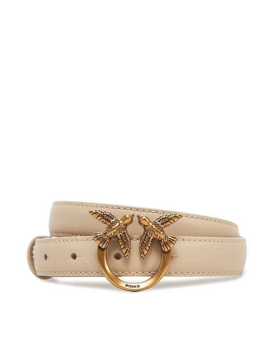 PINKO Dámsky opasok Love Berry H2 Belt PE 25 PLT01 100143 A0F1 Béžová