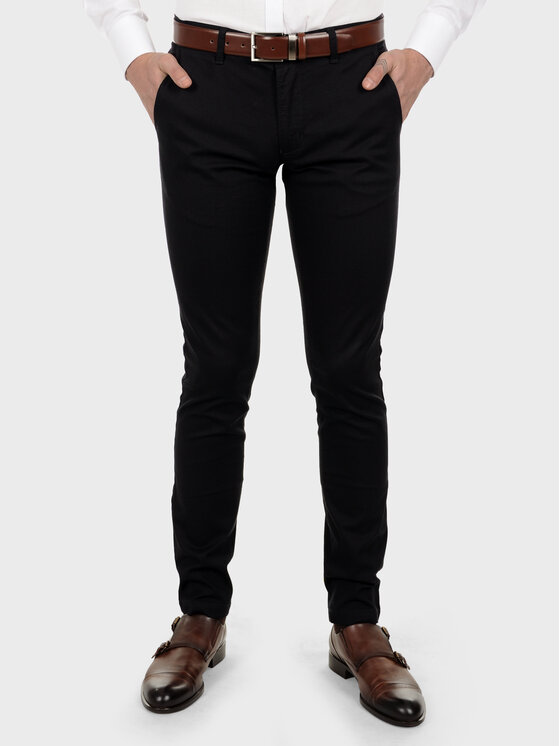 Evenemen Evenemen Chinosy MOTIF Granatowy Slim Fit