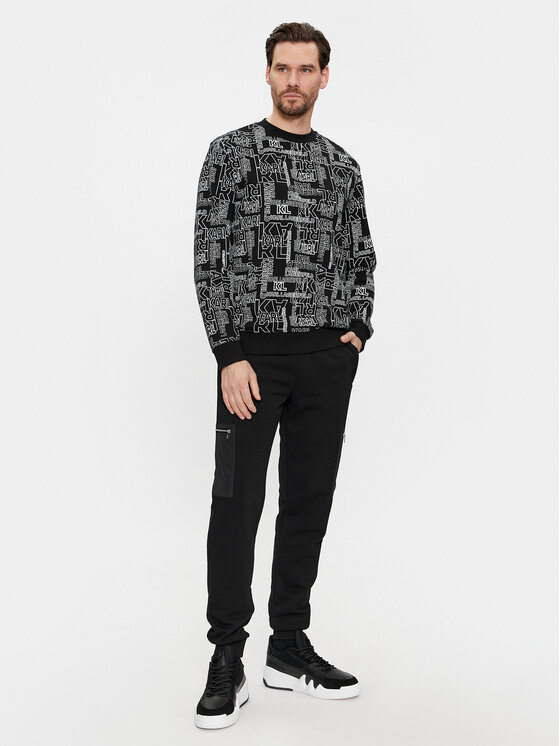KARL LAGERFELD KARL LAGERFELD Світшот 705060 541900 Чорний Regular Fit