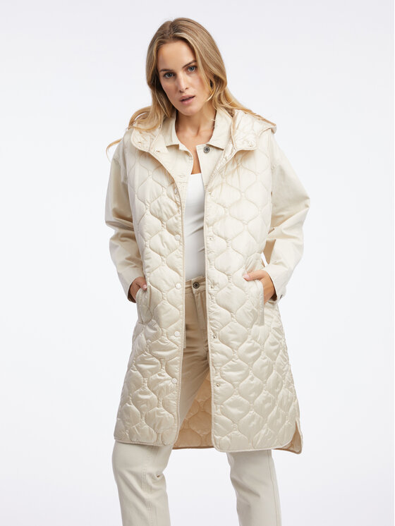Orsay Orsay Bezrękawnik 808008037000__40 Beżowy Regular Fit