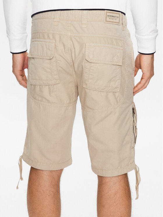 Aeronautica Militare Pantaloncini di tessuto 231BE041CT1122 Beige Regular Fit Modivo