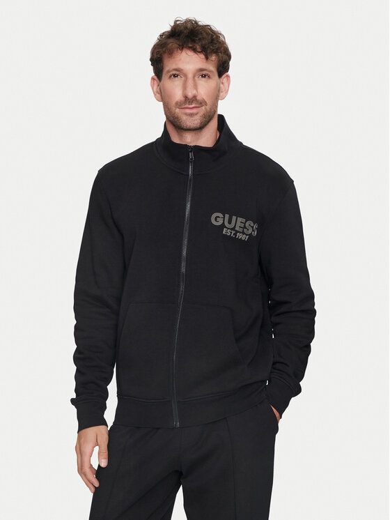 Guess Guess Majica dugih rukava M4YQ80 K9Z21 Crna Regular Fit