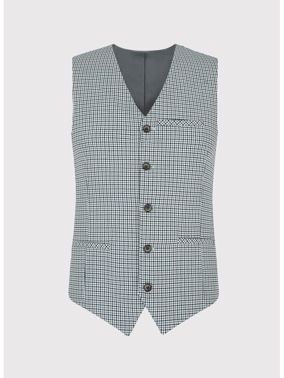 Pako Lorente Pako Lorente Kamizelka P22SF-8X-013 Zielony Slim Fit