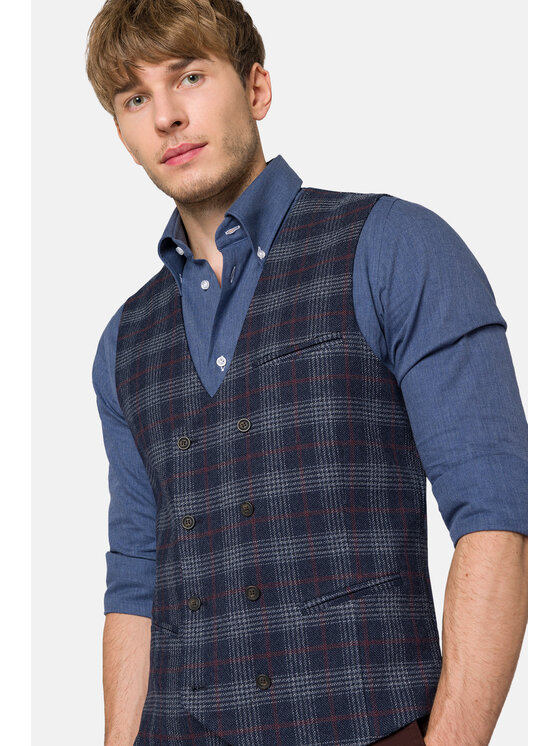 Lancerto Lancerto Kamizelka Picton KA131223000009 Granatowy Slim Fit