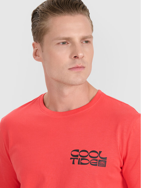 4F 4F T-Shirt CHILLY WAVES Koralowy Regular Fit