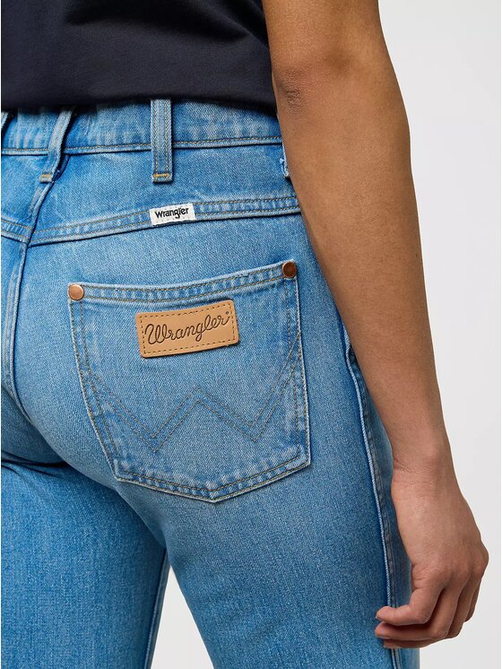 Wrangler Wrangler Jeansy 70S FLARE Niebieski Regular Fit