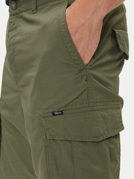 Petrol Industries Petrol Industries Pantalon scurți din material M-1050-SHO600 Verde Cargo Fit