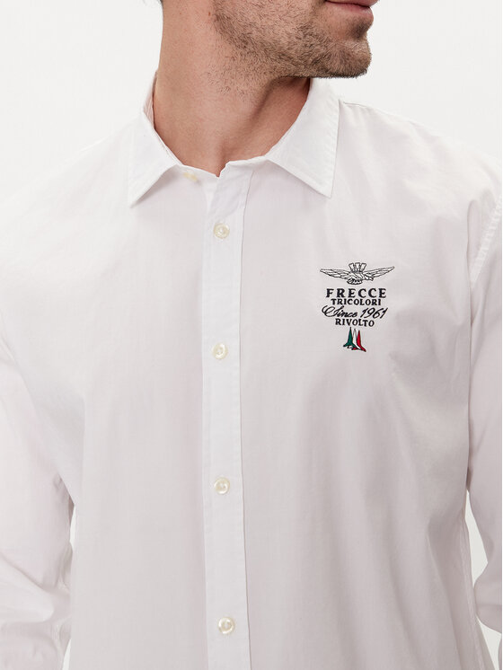 Aeronautica Militare Aeronautica Militare Cămașă 241CA1248CT3288 Écru Regular Fit