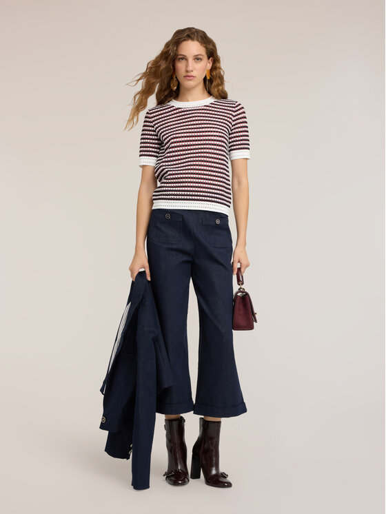Motivi Motivi Sweter M357W004062N0S1 Biały Regular Fit