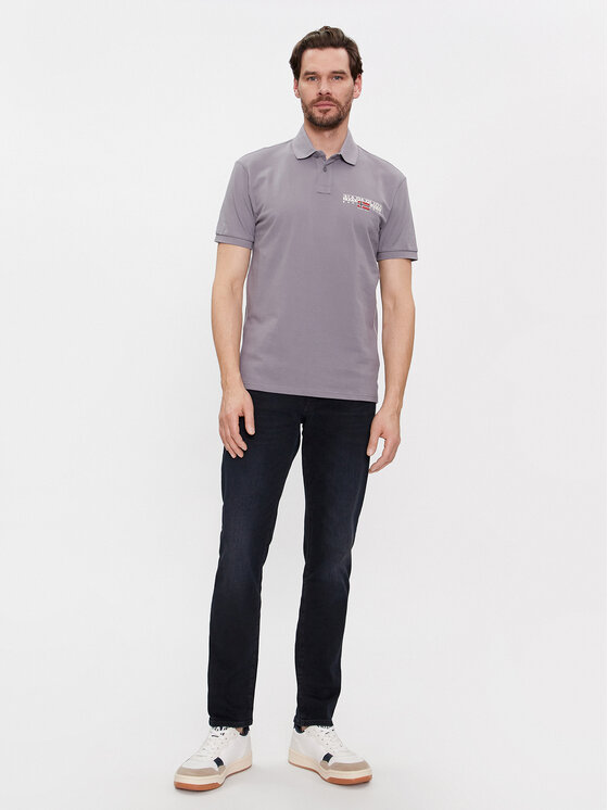 Napapijri Napapijri Poloshirt E-Aylmer NP0A4HTN Grau Regular Fit
