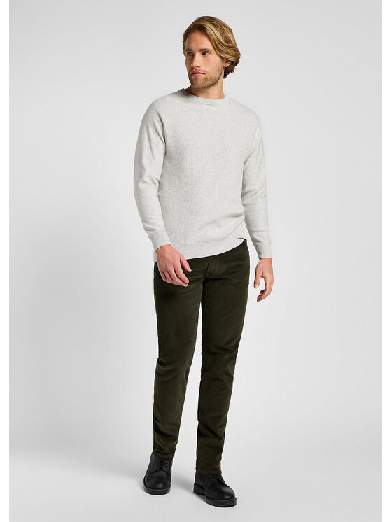 Lee Lee Spodnie materiałowe 112355816 Zielony Regular Fit