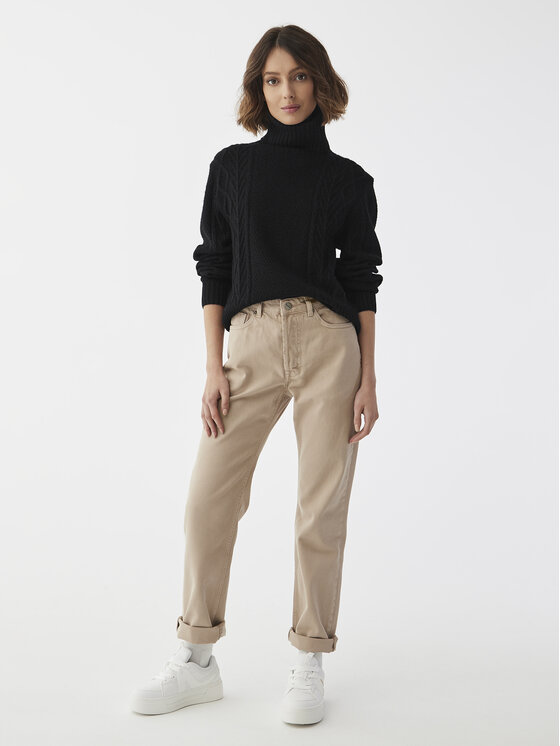 Dolcevita Aspen Cable Nero Regular Fit