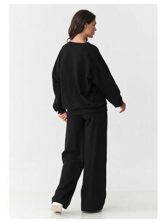 Makadamia Makadamia Dres M890 Czarny Oversize