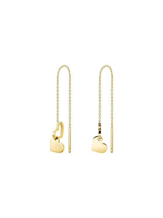Rosefield Rosefield Kolczyki Double Heart Earrings Gold Złoty