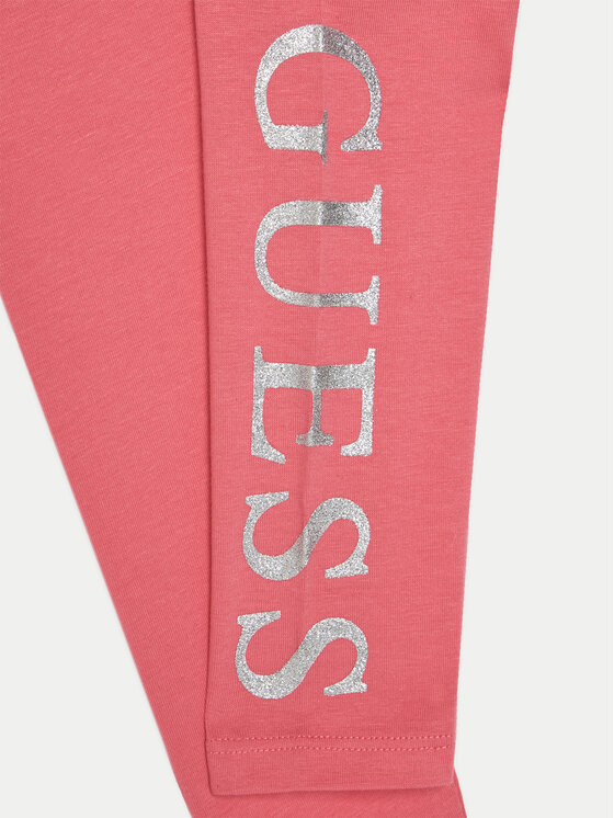 Guess Guess Legginsy K3YB01 K82K0 Różowy Slim Fit