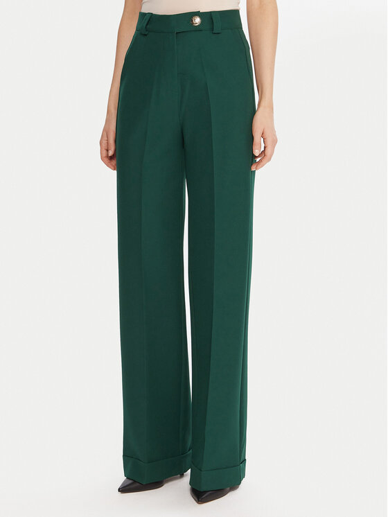 Maryley Maryley Pantaloni din material 25IB563/43BI Verde Regular Fit