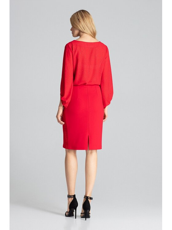 FIGL FIGL Spódnica M688 Czerwony Regular Fit