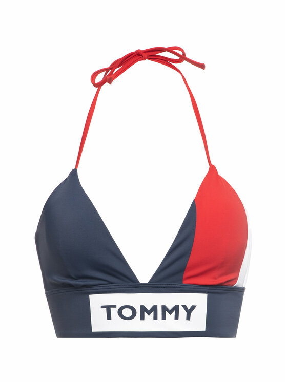 Tommy Hilfiger Tommy Hilfiger Bikini pezzo sopra Longline Triangle UW0UW01816 Multicolore