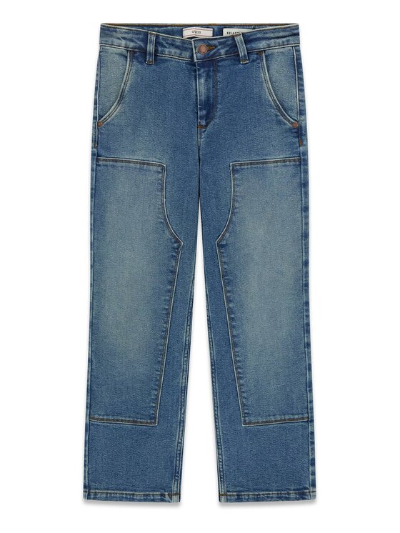 Guess Kids Guess Kids Kalhoty z materiálu 181434 Modrá Regular Fit