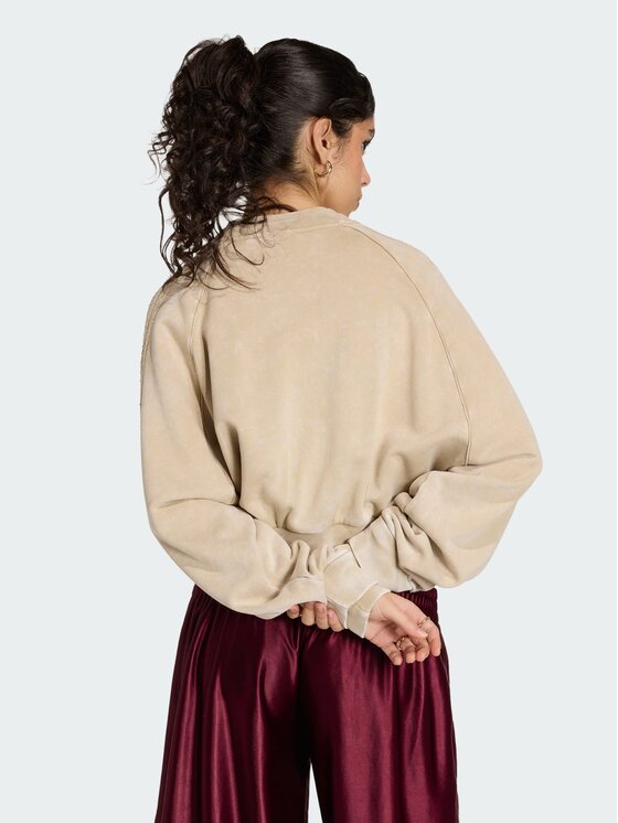 adidas adidas Суитшърт Sst Double Layered Cropped Track Top KT2228 Бежов Regular Fit