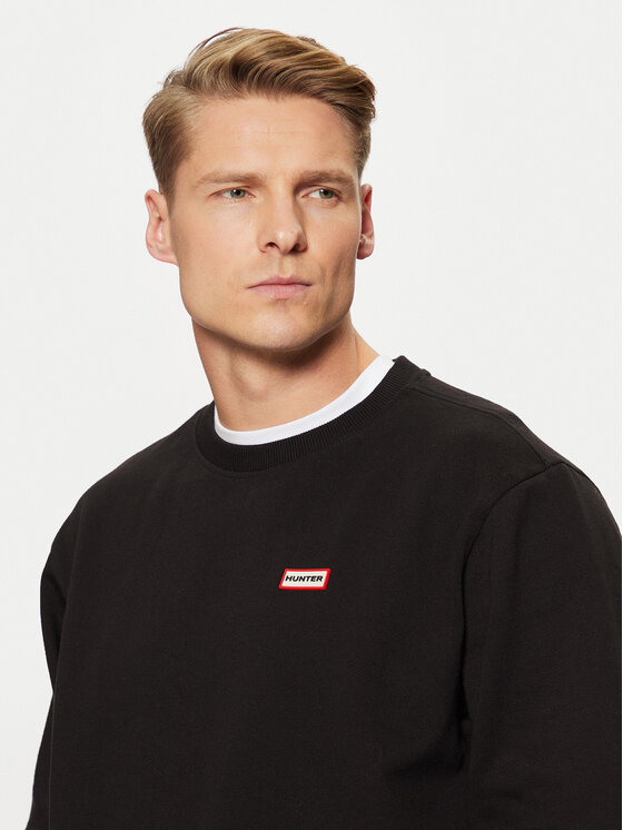 Hunter Hunter Μπλούζα Victor HARM0040242 Μαύρο Regular Fit