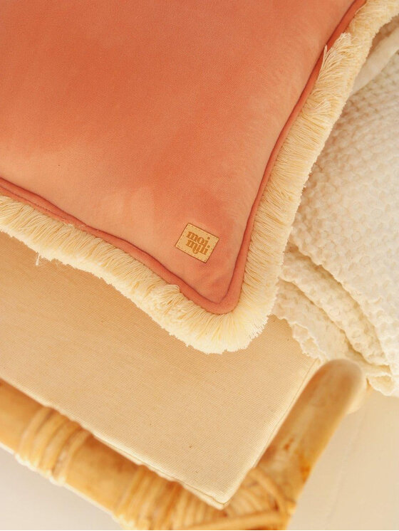 Moi Mili Moi Mili Poduszka dekoracyjna soft velvet Pomarańczowy