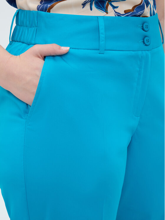 Fiorella Rubino Fiorella Rubino Pantaloni di tessuto P008T105261N014 Turchese Regular Fit