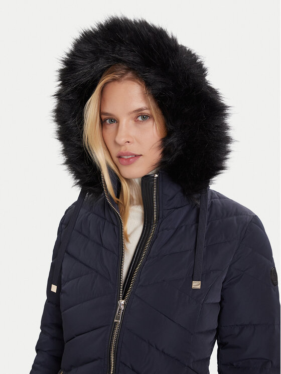 Morgan Morgan Wintermantel 252-GCLEA Dunkelblau Slim Fit