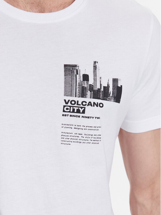 Volcano Volcano T-Shirt T-Luminary M02014-S23 Biały Regular Fit