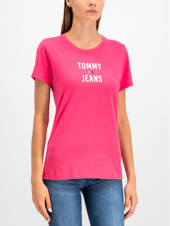 Tommy Jeans Tommy Jeans T-shirt Square DW0DW07155 Rosa Regular Fit