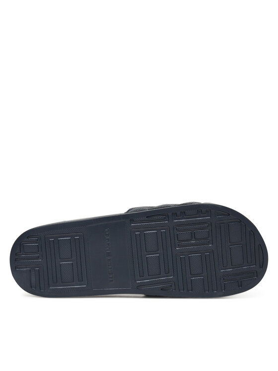 Tommy Hilfiger Tommy Hilfiger Nazouváky Pad Perf Pool Slide FM0FM05709 Tmavomodrá